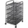 Safco Onyx Double Mesh Mobile File Cart - 2 Shelf - 4 Drawer - 4 Casters - 1.50'' Caster Size - x 15.8'' Width x 17'' Depth x 27'' Height - Black Steel Frame - Black - 1 Each