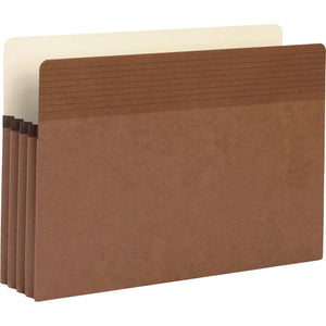Business Source Straight Tab Cut Legal Recycled File Pocket - 8 1/2'' x 14'' - 3 1/2'' Expansion - Redrope - Redrope - Tear Proof, Tyvek Gusset, Reinforced Gusset - 30% Recycled - 25 / Box