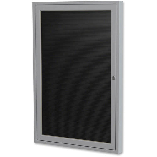 Ghent Aluminum Frame Enclosed Indoor Letterboard - 36'' Height x 24'' Width - Shatter Resistant, Lock, Weather Resistant, Durable - Aluminum Frame - 1 Each