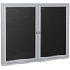 Ghent Aluminum Frame Enclosed Indoor Letterboard - 36'' Height x 48'' Width - Shatter Resistant, Lock, Weather Resistant, Durable - Aluminum Frame - 1 Each