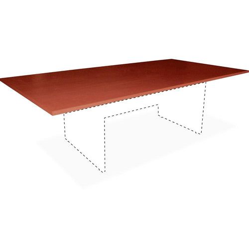 Lorell Essentials Rectangular Conference Tabletop - 94.5'' x 47.3'' x 1.3'' x 1'' - Finish: Cherry, Laminate - Modesty Panel