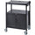 Safco Steel Adjustable AV Carts - Up to 20'' Screen Support - 120 lb Load Capacity - 3 x Shelf(ves) - 42'' Height x 26.8'' Width x 20.5'' Depth - Floor Stand - Powder Coated - Steel - Black