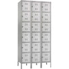 Safco Six-Tier Two-tone 3 Column Locker with Legs - 36'' x 18'' x 78'' - 3 x Shelf(ves) - Recessed Locking Handle - Gray - Steel
