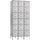 Safco Six-Tier Two-tone 3 Column Locker with Legs - 36'' x 18'' x 78'' - 3 x Shelf(ves) - Recessed Locking Handle - Gray - Steel