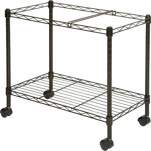 Lorell Mobile File Cart - 4 Casters - Steel - x 12.9'' Width x 25.8'' Depth x 20.5'' Height - Black - 1 Each