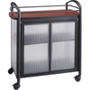 Safco Impromptu Refreshment Cart - 440.92 lb Capacity - 4 Casters - 2.50'' Caster Size - Steel - x 34'' Width x 21.3'' Depth x 36.5'' Height - Steel Frame - Black - 1 Each