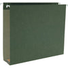 Business Source 1/5 Tab Cut Letter Recycled Hanging Folder - 8 1/2'' x 11'' - Capacity2'' Expansion - Standard Green - 10% Recycled - 25 / Box