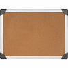 Lorell Corkboard - 24'' Board Height x 36'' Board Width - Silver Cork, Brown Surface - Durable, Resist Warping, Laminated, Resilient - Aluminum Frame - 1 Each