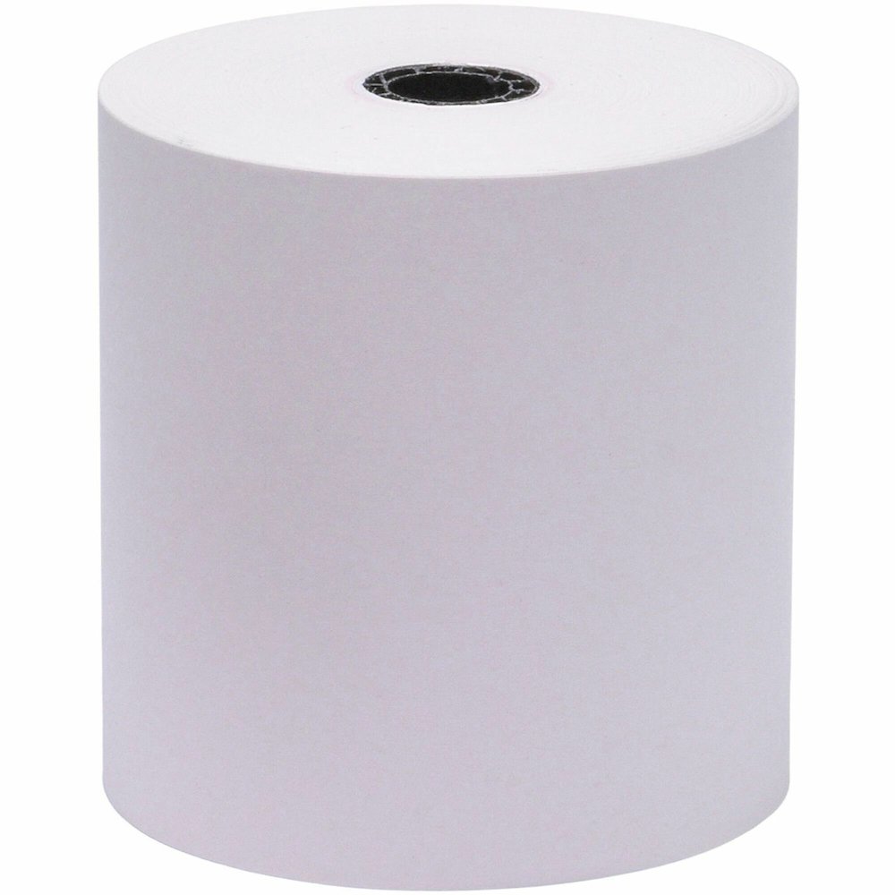 Business Source 1-Ply Pack Adding Machine Rolls - 3'' x 165 ft - 13.80 lb Basis Weight - Sustainable Forestry Initiative (SFI) - Lint-free - White - 12 / Pack