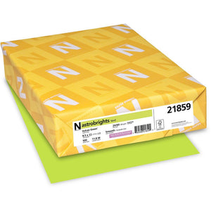 Astrobrights Color Copy Paper - Vulcan Green - Letter - 8 1/2'' x 11'' - 24 lb Basis Weight - Smooth - 500 / Pack - FSC - Acid-free, Lignin-free, Heavyweight - Vulcan Green