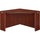 Lorell Essentials Series Corner Desk - 41.4'' x 41.4'' x 29.5'' - Finish: Laminate, Mahogany - Leveling Glide