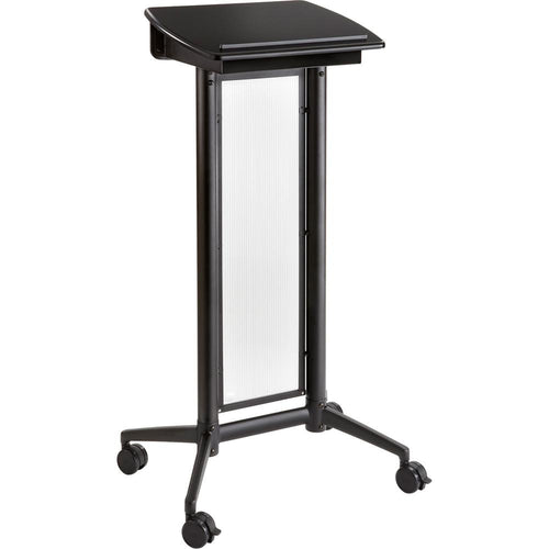 Safco Impromptu Lectern - Rectangle Top - 46.50'' Height x 26.50'' Width x 18.75'' Depth - Assembly Required - Black, Powder Coated
