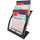 Deflecto Contemporary Literature Holder - 3 Compartment(s) - 3 Tier(s) - 13.3'' Height x 11.2'' Width x 6.9'' DepthDesktop, Counter - Durable, Business Card Holder - Plastic - 1 Each - deflecto