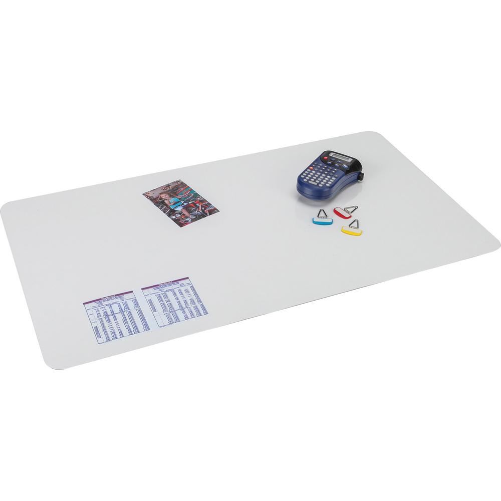Artistic Krystal Antimicrobial Desk Pad - Rectangular - 36'' Width x 20'' Depth - Vinyl - Clear