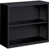 Lorell Fortress Series Bookcase - 34.5'' x 13'' x 30'' - 2 x Shelf(ves) - Black - Powder Coated - Steel - Recycled
