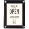 Deflecto Window Display - 1 Each - 8.5'' Width x 11'' Height - Rectangular Shape - Glass-mountable, Window-mountable - Double Sided - UV Protected, Heat Resistant, Suction Cup - Restaurant, Door, Wall - - deflecto