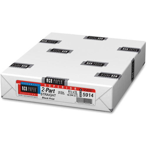 NCR Paper Superior 2-part Straight Carbonless Paper - White - 92 Brightness - Letter - 8 1/2'' x 11'' - 20.50 lb Basis Weight - 500 / Pack - Carbonless - White, Canary