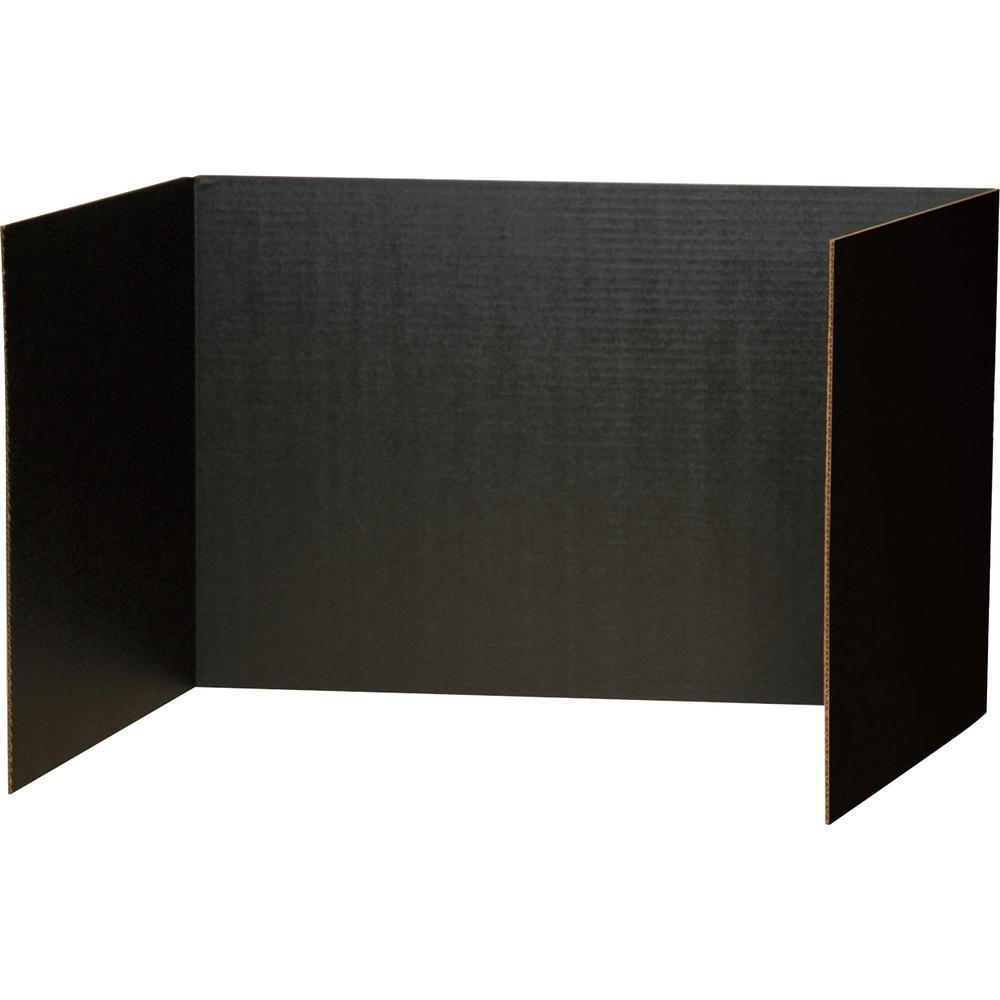Pacon Privacy Boards - 48''W x 16''H - 4 Boards/Pack - Black