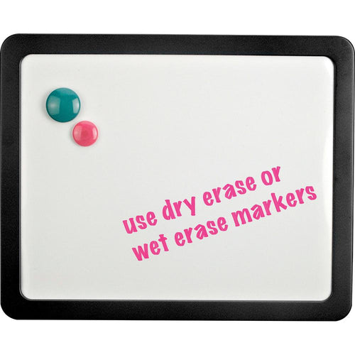 Lorell Magnetic Dry-erase Board - 15.9'' (1.3 ft) Width x 12.9'' (1.1 ft) Height - Black Frame - Magnetic - 1 Each