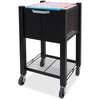 Vertiflex InstaCart Sidekick File Cart - 4 Casters - 2.75'' Caster Size - Steel - x 15.5'' Width x 13.8'' Depth x 26.3'' Height - Black - 1 Each