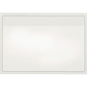 Cardinal Self-Adhesive Polypropylene Pockets - 3.6'' Height x 5.3'' Width - 100 mil Thickness - 1 x Card Capacity - 5'' x 3'' Sheet - Ring Binder - Rectangular - Clear - Polypropylene - 100 / Box