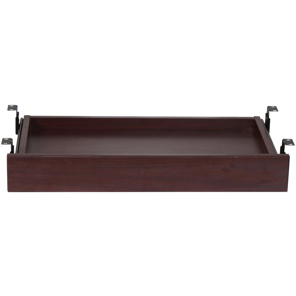 Lorell Universal Center Drawer - 28.4'' Length x 16.7'' Width x 5.1'' Height - Mahogany, Laminate