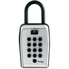 Master Lock Portable Key Safe - Push Button Lock - Weather Resistant, Scratch Resistant - for Door - Overall Size 7.2'' x 5.3'' x 2.2'' - Black, Silver - Metal, Vinyl
