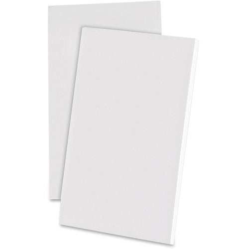 Ampad Recycled Glue Top Scratch Pad - 100 Sheets - Plain - Glued - Unruled Front Ruling - 15 lb Basis Weight - 3'' x 5'' Sheet Size - 0.31'' Height x 4'' Width x 6'' Length - White Paper - Rigid, Chipboard
