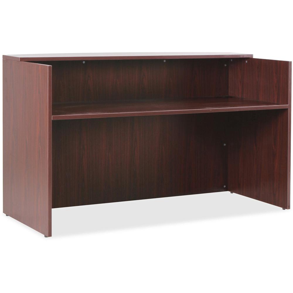 Lorell Essentials Series Front Reception Desk - 1'' Top, 72'' x 36''42.5'' Desk - Finish: Mahogany Laminate - Durable - For Office