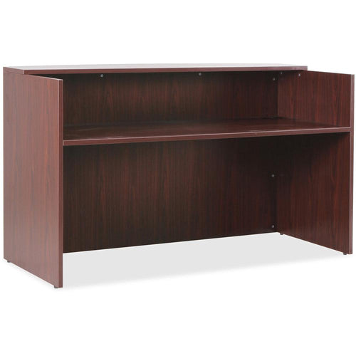 Lorell Essentials Series Front Reception Desk - 1'' Top, 72'' x 36''42.5'' Desk - Finish: Mahogany Laminate - Durable - For Office