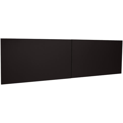 Lorell Fortress Modular Series Stack-On Hutch Door Kit - 60'' Width - Lockable, Reinforced - Steel - Black