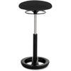 Safco TWIXT Ergo Extended-Height Chair - Black Polypropylene, Nylon, Vinyl Seat - Rounded Base - 1 Each