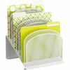 Safco Onyx Wire Mesh Desktop Organizer - 8 Tier(s) - Compartment Size : 1'' - 14'' Height x 11.75'' Width x 10.75'' Depth - Desktop - White - Steel - 1 Each