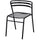 Safco Multipurpose Stacking Metal Chairs - Slate Seat - Slate Back - Black Tubular Steel Frame - Low Back - Four-legged Base - Metal - 2 / Carton