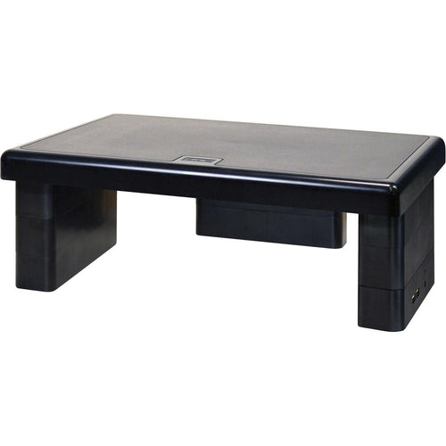 DAC Stax Ergonomic Height Adjustable Monitor Stand with 2 USB Ports - 66 lb Load Capacity - 4.8'' Height x 13'' Width x 10.5'' Depth - Black