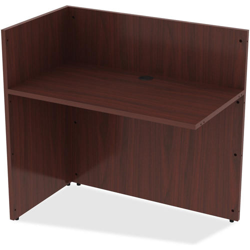 Lorell Essentials Series Reception Return - 0.1'' Edge, 42'' x 24''41.5'' - Finish: Mahogany Laminate