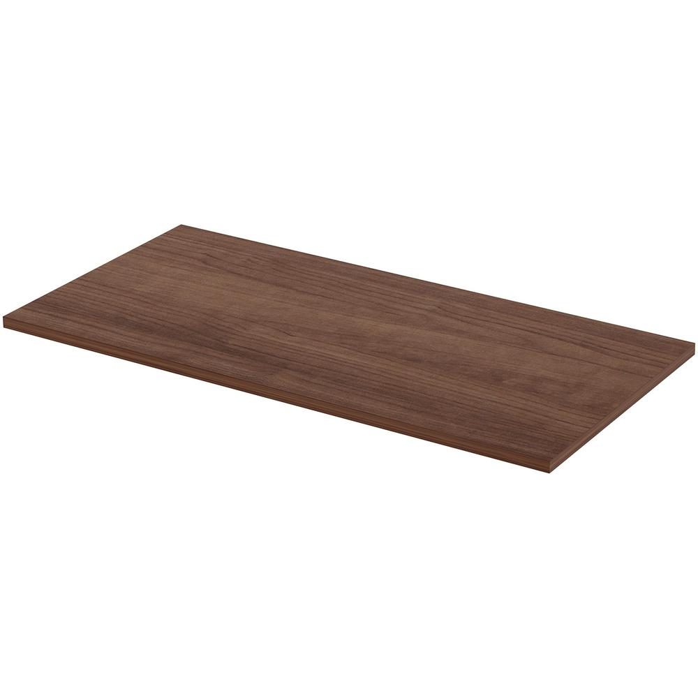 Lorell Relevance Series Tabletop - Walnut Rectangle, Laminated Top - 48'' Table Top Length x 24'' Table Top Width x 1'' Table Top ThicknessAssembly Required - 1 Each