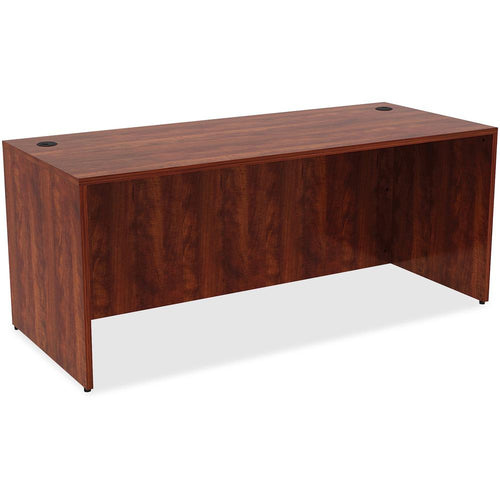 Lorell Essentials Series Rectangular Desk Shell - 72'' x 30''29.5'' Desk, 0.1'' Edge - Material: Metal - Finish: Cherry Laminate