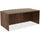 Lorell Essentials Series Bowfront Desk Shell - 71'' x 41.4''29.5'' Desk, 0.1'' Edge - Material: Metal - Finish: Walnut, Laminate