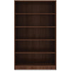Lorell Laminate Bookcase - 0.8'' Shelf, 36'' x 12''60'' - 5 Shelve(s) - 4 Adjustable Shelf(ves) - Square Edge - Material: Thermofused Laminate (TFL) - Finish: Walnut