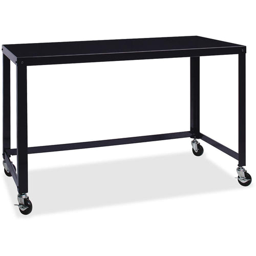 Lorell SOHO Personal Mobile Desk - Rectangle Top - 48'' Table Top Width x 23'' Table Top Depth - 29.50'' HeightAssembly Required - Black - 1 Each