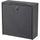 Safco Wall-mounted Inter-department Locking Mailbox - 12'' Height - External Dimensions: 18'' Width x 7.3'' Depth x 18'' Height - Hinged Closure - Steel - Black - For Letter, Document, Envelope, Memo, CD-
