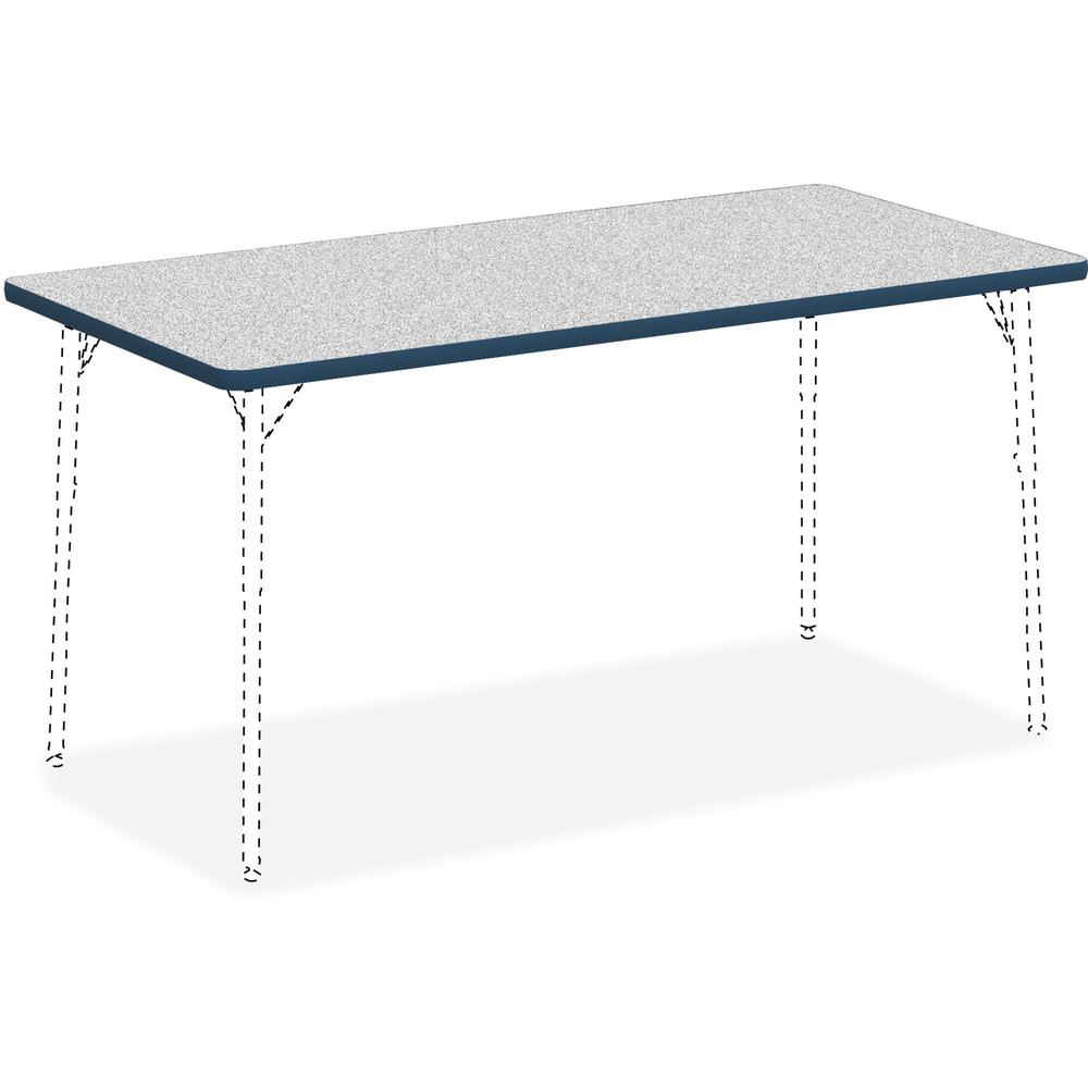 Lorell Classroom Activity Tabletop - Gray Nebula Rectangle, High Pressure Laminate (HPL) Top - 60'' Table Top Width x 30'' Table Top Depth x 1.13'' Table Top Thickness - 1 Each