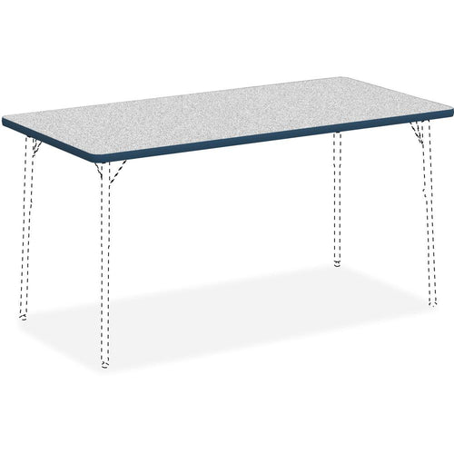 Lorell Classroom Activity Tabletop - Gray Nebula Rectangle, High Pressure Laminate (HPL) Top - 60'' Table Top Width x 30'' Table Top Depth x 1.13'' Table Top Thickness - 1 Each