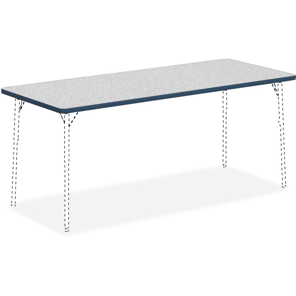 Lorell Classroom Activity Tabletop - Gray Nebula Rectangle, High Pressure Laminate (HPL) Top - 72'' Table Top Width x 30'' Table Top Depth x 1.13'' Table Top Thickness - Assembly Required - 1 Each