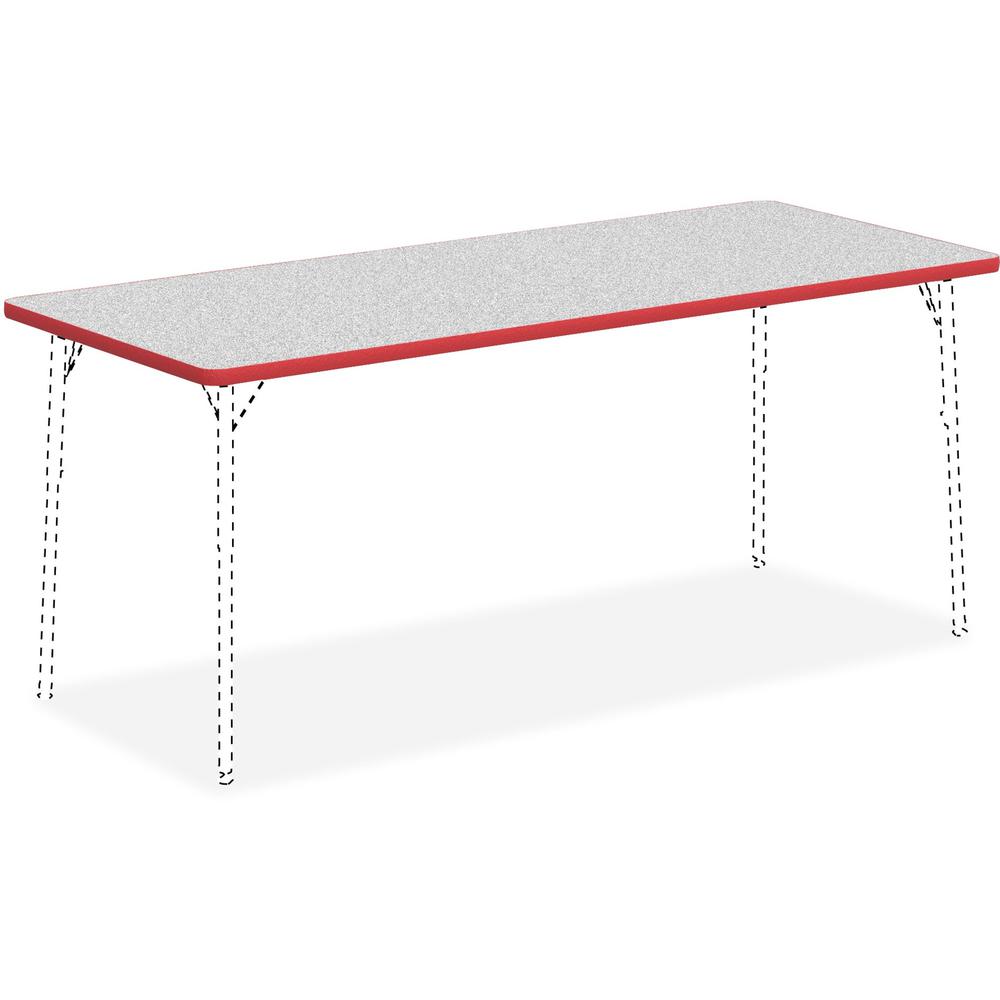 Lorell Classroom Activity Tabletop - Gray Nebula Rectangle, High Pressure Laminate (HPL) Top - 72'' Table Top Width x 30'' Table Top Depth x 1.13'' Table Top Thickness - Assembly Required - 1 Each