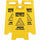 Genuine Joe Universal Graphic Wet Floor Sign - Print/Message ''Wet Floor'' - Foldable - Yellow - 3 / Bundle