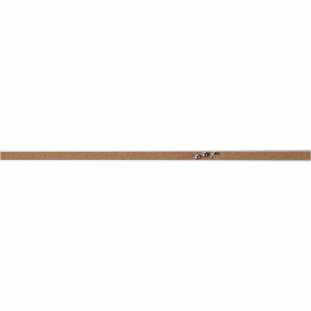 Lorell Cork Strip Bulletin Bars - 24'' Board Width - Cork Surface - Self-healing, Fade Resistant, Self-sealing - Anodized Aluminum Frame - 24 / Bundle