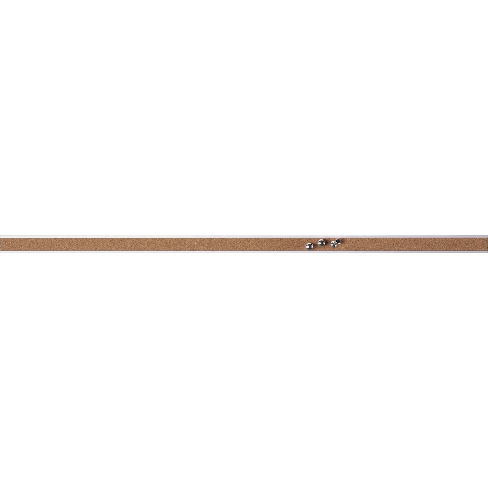 Lorell Cork Strip Bulletin Bars - 48'' Board Width - Cork Surface - Self-healing, Fade Resistant, Self-sealing - Anodized Aluminum Frame - 3 / Bundle