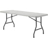 Lorell Extra-Capacity Ultra-Lite Folding Table - Light Gray Top - Dark Gray Base - 750 lb Capacity x 72'' Table Top Width x 30'' Table Top Depth - 29.25'' Height - Gray - High-density Polyethylene (HDPE)